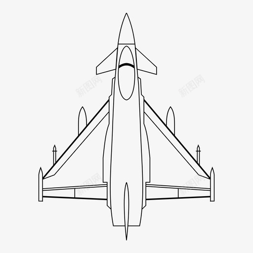 欧洲台风战斗机喷气机飞机图标svg_新图网 https://ixintu.com 喷气机 战机 欧洲台风战斗机 飞机