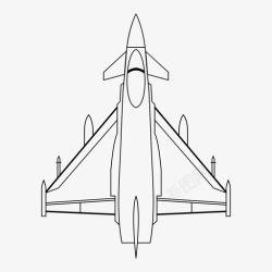 欧洲台风战斗机欧洲台风战斗机喷气机飞机图标高清图片