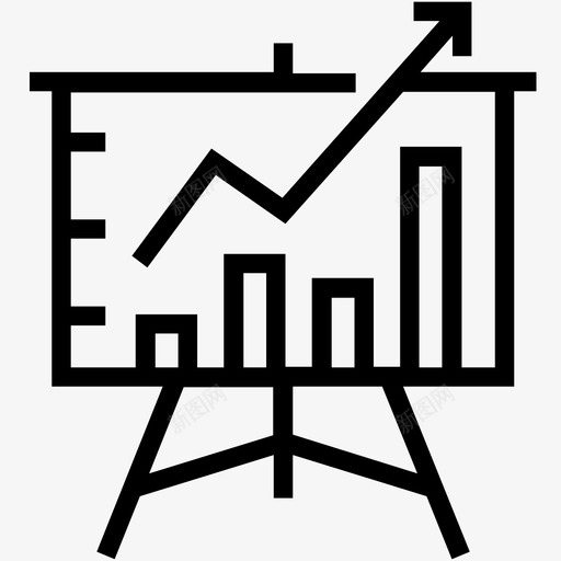 增加成功统计图标svg_新图网 https://ixintu.com 上升 业务 向上 图表 增加 成功 收益 数据 更多 统计 财务