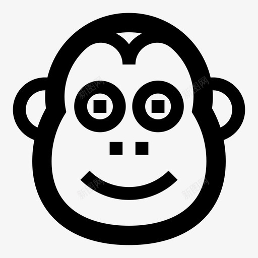 猴子动物快乐图标svg_新图网 https://ixintu.com 动物 哺乳动物 快乐 有用的图标动物 灵长类 猴子