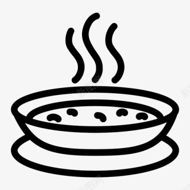 汤碗烹饪餐饮图标图标