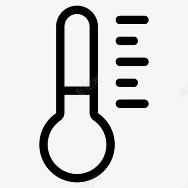 温度计预报热量图标图标