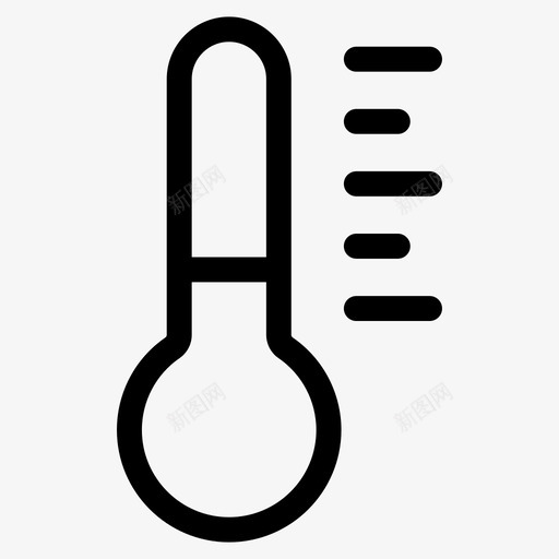 温度计预报热量图标svg_新图网 https://ixintu.com 天气 温度 温度计 热量 用户界面图标集 预报