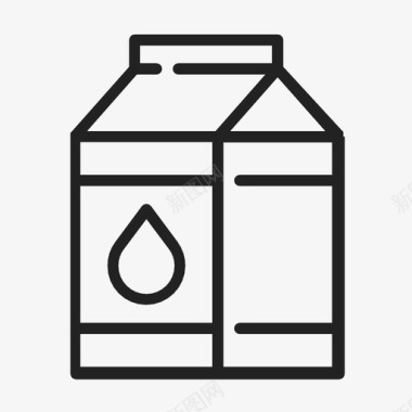 牛奶纸箱饮料图标图标