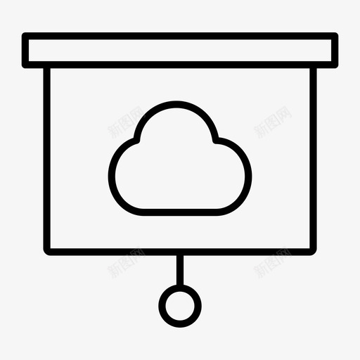云投影屏云计算讲解图标svg_新图网 https://ixintu.com 云投影屏 云计算 在线演示 屏幕视频 视频投影 讲解