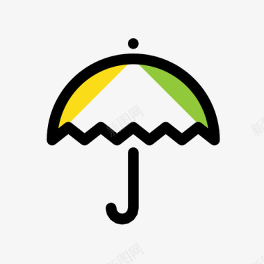 伞覆盖热图标图标