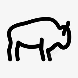 美洲野牛水牛美洲野牛野牛图标高清图片