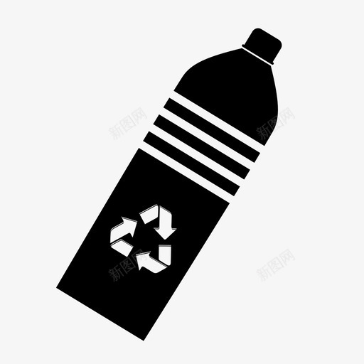 回收瓶环境全球变暖图标svg_新图网 https://ixintu.com 全球变暖 可持续发展 回收瓶 塑料 环保 环境 绿色