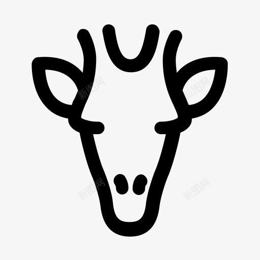 长颈鹿非洲脸图标svg_新图网 https://ixintu.com 动物 斑点 脸 长颈 长颈鹿 非洲