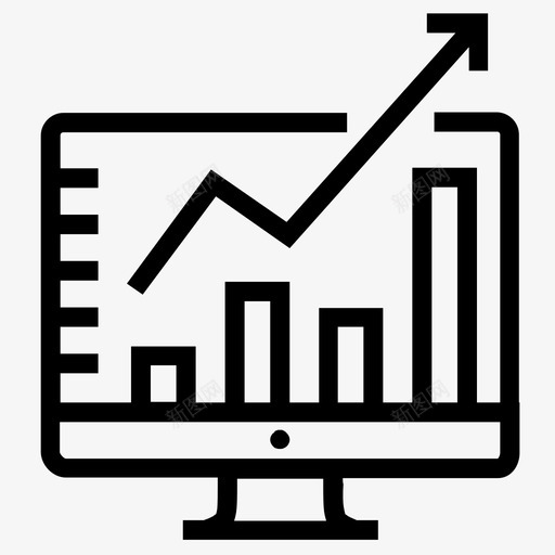 增加成功统计图标svg_新图网 https://ixintu.com 上升 向上 商业 图形 增加 成功 收益 更高 箭头涨价 统计 计算机 金融