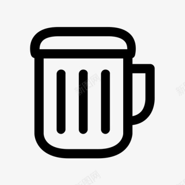 水罐啤酒杯子图标图标
