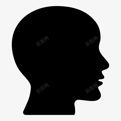 头部大脑人脑图标svg_新图网 https://ixintu.com 人 人脑 医学字形 大脑 头部 神经学