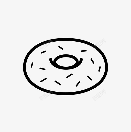 甜甜圈食物垃圾食品图标svg_新图网 https://ixintu.com 不健康的 垃圾食品 甜甜圈 甜的 食物