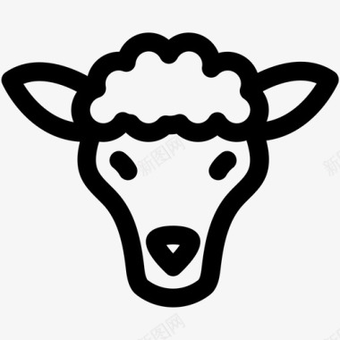 绵羊四足动物牛奶图标图标