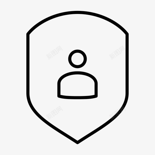 用户安全防御程序图标svg_新图网 https://ixintu.com 安全徽章 安全检查 用户安全 程序 防御