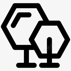 森林乔木乔木落叶森林图标高清图片