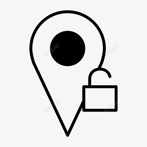 地图pin解锁罗盘gps图标svg_新图网 https://ixintu.com gps 地图pin解锁 定位 导航 旅行 罗盘