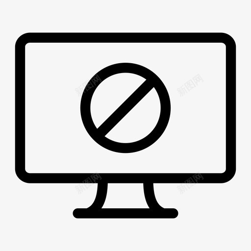 计算机监视器被阻止计算机屏幕显示器图标svg_新图网 https://ixintu.com lcd监视器 led监视器 屏幕通知 显示器 计算机屏幕 计算机监视器被阻止
