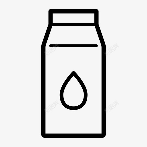 牛奶盒奶制品饮料图标svg_新图网 https://ixintu.com 奶制品 果汁 烘焙 牛奶盒 饮料