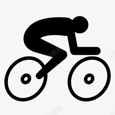 自行车跑道运动员自行车图标图标