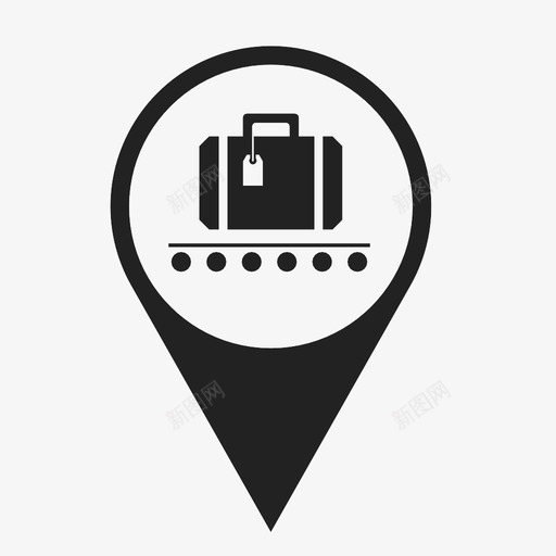 行李机场手提箱图标svg_新图网 https://ixintu.com 交通工具 手提箱 旅行 机场 游客 行李