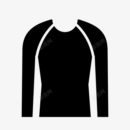 长袖T恤队服运动服图标svg_新图网 https://ixintu.com 女士 女孩 女式 服装 棒球 男孩 男式 运动服 长袖 长袖T恤 队服