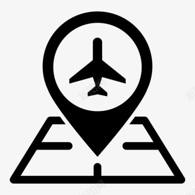 机场地图标识位置标记位置标识图标