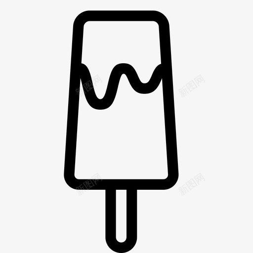 冰淇淋甜点吃的图标svg_新图网 https://ixintu.com 冰淇淋 吃的 棍子 甜点 食物