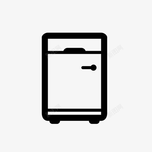 冰箱电器冷却器图标svg_新图网 https://ixintu.com 冰箱 冷却器 家俱 电器 电子产品轮廓完美像素64x64像素