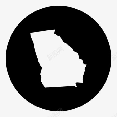 乔治亚州美国地理位置图标图标