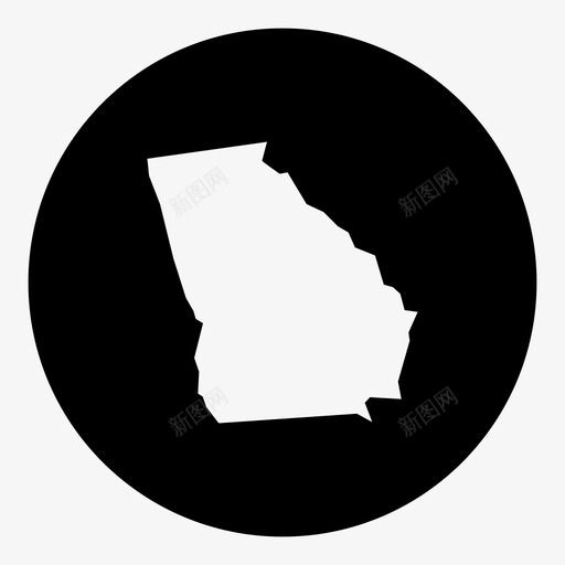 乔治亚州美国地理位置图标svg_新图网 https://ixintu.com 乔治亚州 地图 地理位置 州 美国 领土
