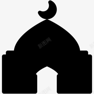 清真寺建筑伊斯兰教图标图标