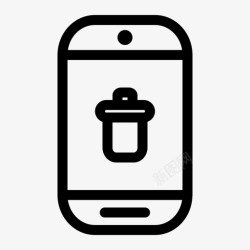 清除的手机图标清除智能手机垃圾箱移除图标高清图片