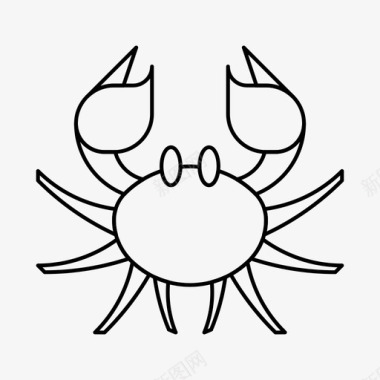 螃蟹食物餐馆图标图标