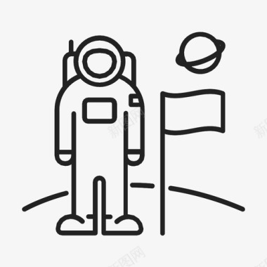 月球上的人宇航员太空人图标图标