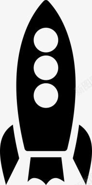 火箭飞船固体图标图标