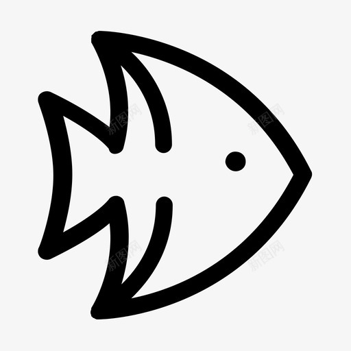 鱼神仙鱼海鱼图标svg_新图网 https://ixintu.com 动物 唐 海鱼 热带 神仙鱼 鱼