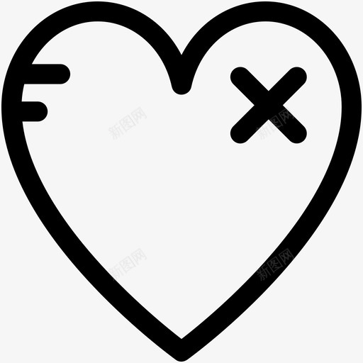 心脏病治疗疼痛图标svg_新图网 https://ixintu.com 医疗和健康可爱的图标 发作 心房 心碎 心脏病 搭桥 死亡 治疗 疼痛
