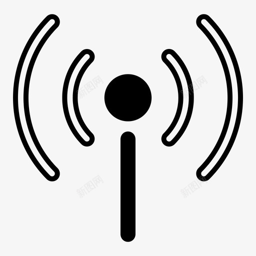 低信号塔音量图标svg_新图网 https://ixintu.com wifi wifi状态 低信号 塔 无线 音量