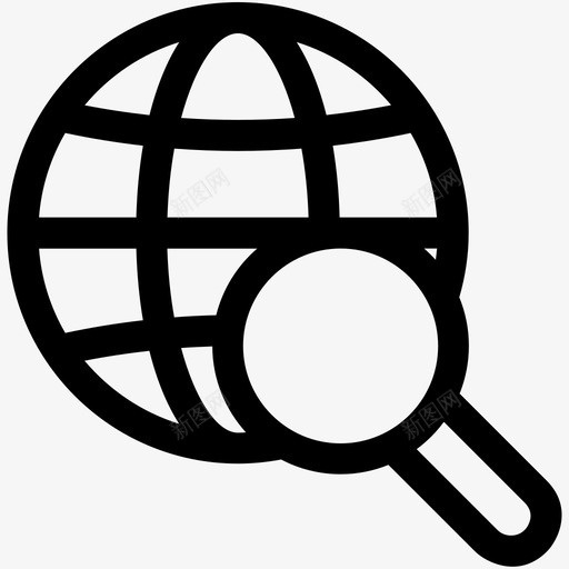 搜索位置放大镜定位图标svg_新图网 https://ixintu.com 互联网可爱的图标 互联网搜索 全球 定位 搜索位置 放大镜 查询 研究
