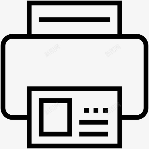 打印机用户界面轮廓图标svg_新图网 https://ixintu.com 打印机 用户界面轮廓图标