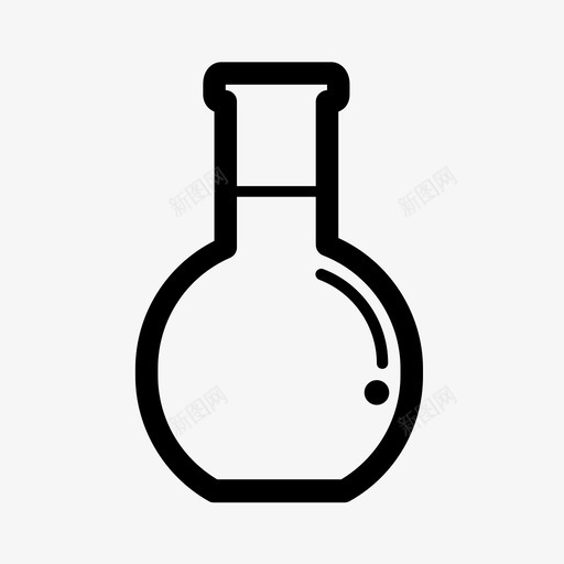 平底烧瓶实验实验室试验图标svg_新图网 https://ixintu.com 化学实验室设备 实验 实验室试验 带接头的平底烧瓶 平底烧瓶
