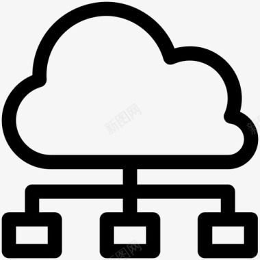 云层次云计算层次网络图标图标