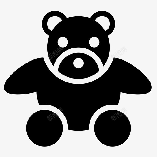 玩具熊儿童软图标svg_新图网 https://ixintu.com 儿童 物体字形 玩具熊 软 软玩具