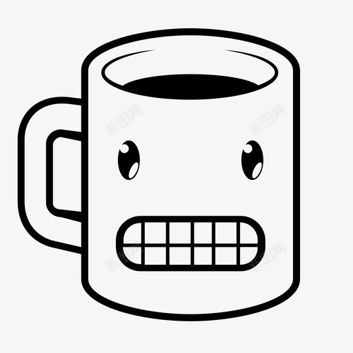 咖啡鬼脸可爱表情图标svg_新图网 https://ixintu.com 可爱 咖啡表情 咖啡鬼脸 表情 鬼脸