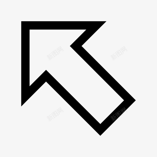 左上方向导航图标svg_新图网 https://ixintu.com 导航 左上 左上角 方向