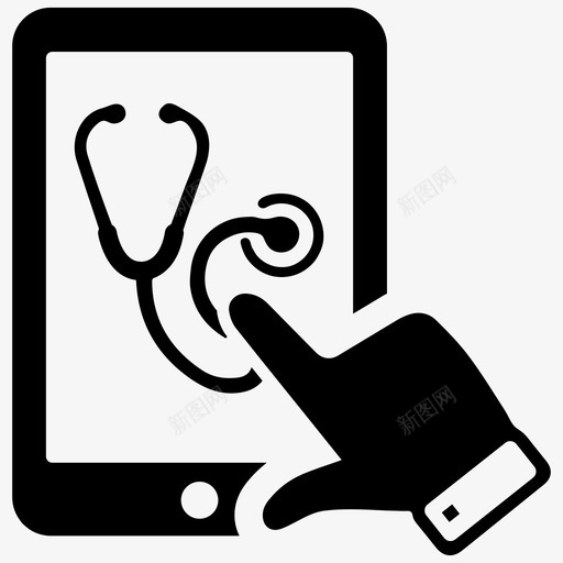 健康电子健康互联网图标svg_新图网 https://ixintu.com 互联网 健康 医疗 医疗保健 在线 电子健康