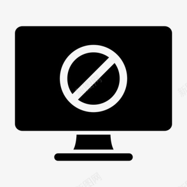 监视器被阻止计算机监视器计算机屏幕图标图标