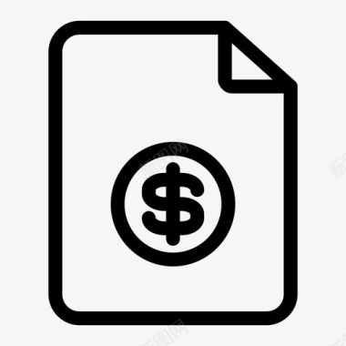 货币档案银行美元图标图标