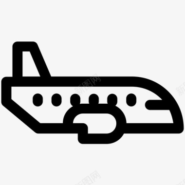 飞机航空旅行旅行可爱的图标图标